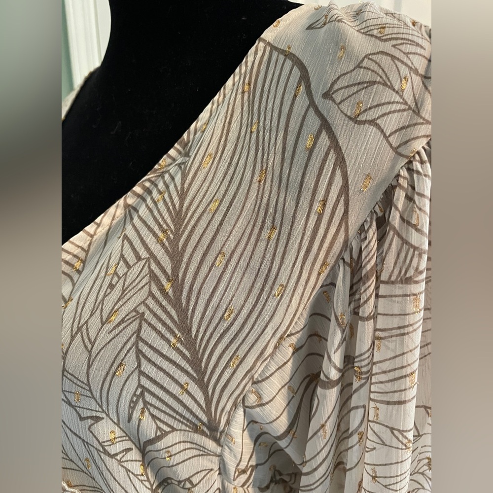 Lovestitch Sheer Peasant Boho Blouse - Large - Picture 6 of 6